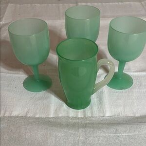 Mint Green Frosted Drinkware Set for Dining